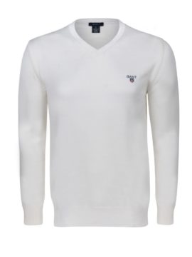 Gant Pullover V-Neck weiss